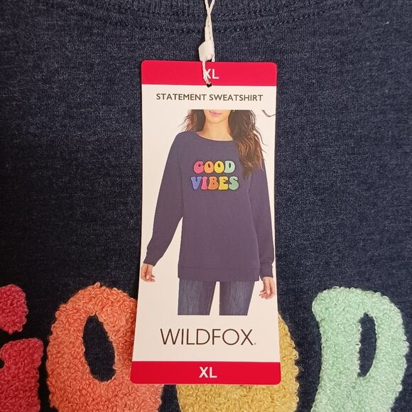 Wildfox Good Vibes Oversized Sweatshirt NWT - Picture 4 of 10